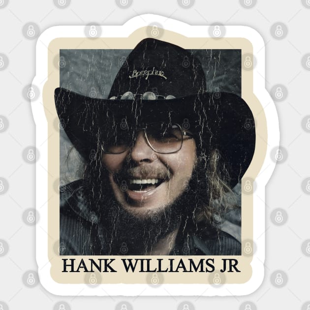 Retro vintage Hank Williams Jr Sticker by DudiDama.co